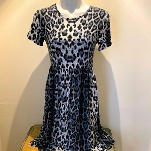 Animal Print Dress with Pockets